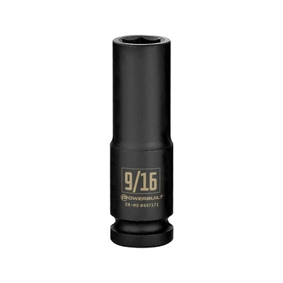 Powerbuilt 1/2 Inch Drive x 9/16 Inch 6 Point Deep Impact Socket - 647171 - Image 1 of 4