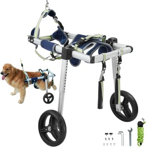 2 Wheels Pet Wheelchair for Back Legs Dog Wheelchair/Cart Adjustable(M) - Picture 1 of 12