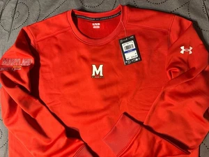 UNDER ARMOUR MARYLAND TERRAPINS STORM #600 RED SWEATSHIRT SIZE XL MEN $70.00 - Picture 1 of 4
