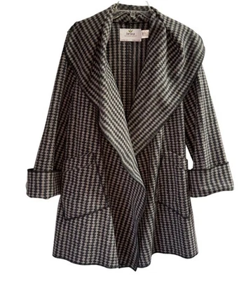 Janska Lt серый темно серый чек без подкладки куртка размер средний сделано в США - Изображение 1 из 4