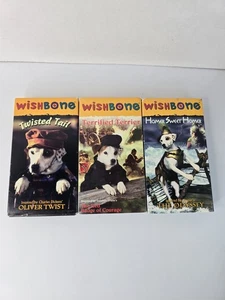 Vintage Lot Of 3 Wishbone VHS PBS 1995 Homer Sweet Home, Twisted Tail, Terrified - Foto 1 di 11