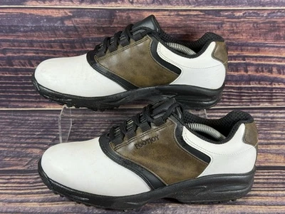 FootJoy 45020 Men's Golf Shoes Size 6 M  Saddle White/Brown/Black Soft Spikes - Image 1 of 4