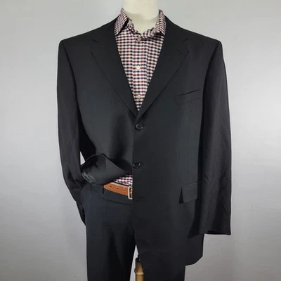 Blazer Abrigo Deportivo Daniel Cremieux Para Hombre Tres Botones Negro Lana Guabello 48R Foto 1 de 4