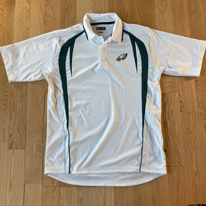 Polo Philadelphia Eagles NFL Team Apparel bianca con logo ricamato uomo media - Foto 1 di 8