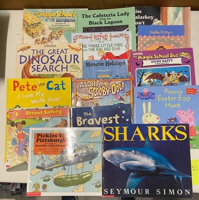 Lot 15 Scholastic Paperback Picture Books for kids Homeschool Reading & Learning - Image 1 of 4