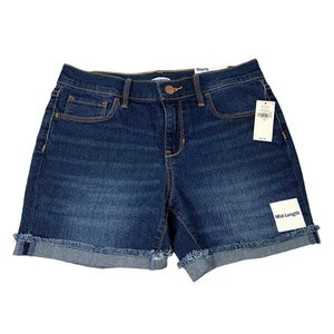 Old Navy Jean Shorts Girls Size 12 Mid Length Medium Wash Denim NWT - Picture 1 of 6