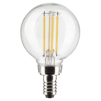 Satco 4w G16.5 Globe Filament LED 4000K Candelabra Base Dimmable - 40w equiv - Image 1 of 4