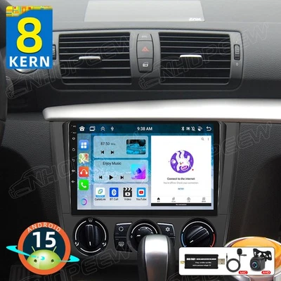 DAB+ 6+128GB Android 15 Für BMW 1er E81 E82 E87 E88 2004-2011 Autoradio GPS Navi - Bild 1 von 4