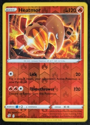 Heatmor 2020 Rebel Clash Reverse Holo Pokemon Card 034/192 (NM) - Image 1 of 2