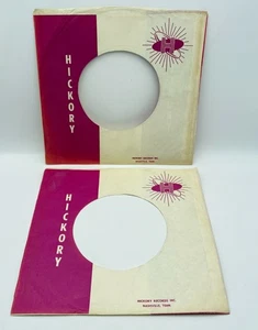 Hickory Records Company Sleeves 45 RPM Vinyl 7 Inch Lot of 2 Purple - Picture 1 of 6