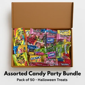 Paquete de 50 dulces American Top Brands Mix Candy Party - golosinas de Halloween dulces - Imagen 1 de 2