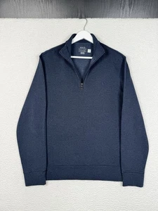 Sudadera Polo Ralph Lauren Para Hombre Doble Punto Cuarto Cremallera Azul Marino - Pequeña - Imagen 1 de 11