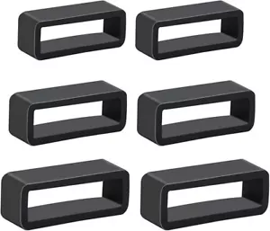 6 Pcs Watch Band Keepers, 18mm/20mm/22mm Silicone Watch Strap Holder Loops - Picture 1 of 5