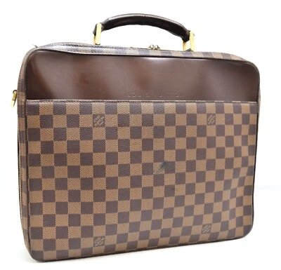 Autêntica bolsa de mão Louis Vuitton Ordinatur Savana lona Damier N53355 LV 48098 - Imagem 1 de 4