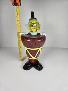 VINTAGE Murano Arte Vetro Figura Scultura Clown Jester - Foto 1 di 6