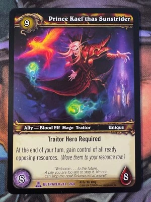 World of Warcraft TCG Betrayer 213/264 Prince Kael'thas Sunstrider - Image 1 of 2