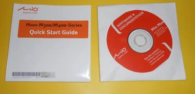 Genuine Mio  Moov M300 / M400 Portable GPS 3.5"  START GUIDE AND DVD ONLY - Image 1 of 3