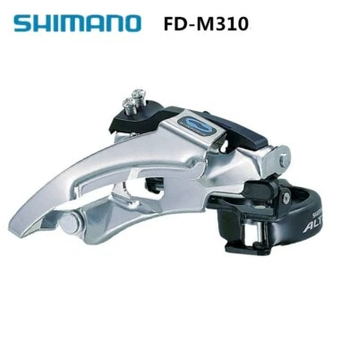Shimano Altus FD-M310-6 MTB Bike 7/8 Speed Front Derailleur Clamp-on Top Swing - Image 1 of 4