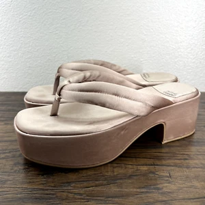 Jeffrey Campbell Free People Sandals 9.5 Sandals Platform Chunky Finley Satin - Picture 1 of 10