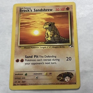 Pokemon - Brock's Sandshrew - 72/132 - Common - Unlimited Edition - Gym Heroes - - Picture 1 of 11