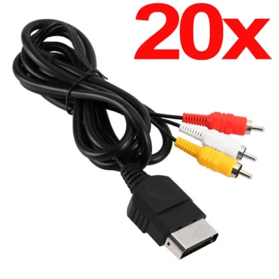 WIRESMITH Wholesale Lot - 20x Microsoft Original Xbox RCA A/V AV Composite Cable Cord