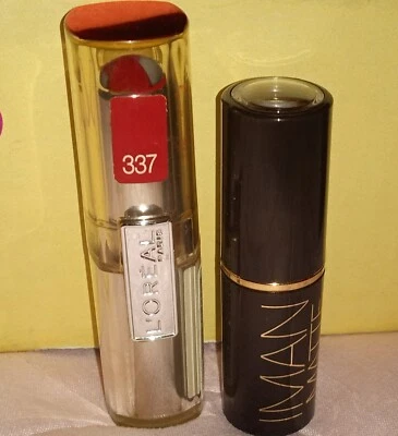 Lápiz labial hidratante de lujo 2fer; IMAN 033 y Loreal #337 Foto 1 de 4