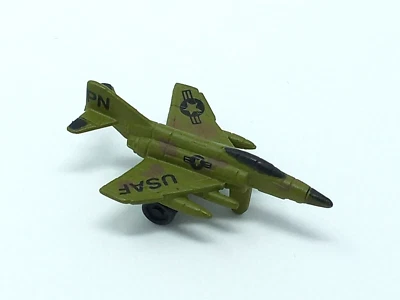 Micro Machines Funrise 1989 mini USAF Green Camo Fighter Jet PN - Image 1 of 4