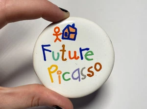 Round "Future Picasso" Fridge Magnet - Colorful, Children, Art - Picture 1 of 10