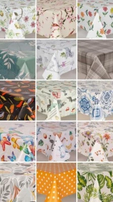 Plain Printed Traditional Multi Party Luxury Pvc Wipe Clean Vinyl Table Cloth - Image 1 of 4