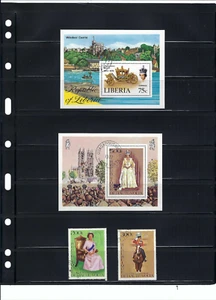""REINA ELIZABETH II 25o ANIVERSARIO." BURKINA FASO.- LIBERIA 2 S/Hoja /77-78 - Imagen 1 de 1