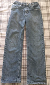 Lee Boys Youth Straight Fit Blue Denim Jeans Size 12 R (26x27) Stretch Waist - Picture 1 of 8
