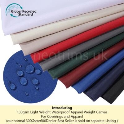 Waterproof Canvas Fabric Light Weight 160gsm Outdoor, Décor Coverings & Apparel - Image 1 of 4