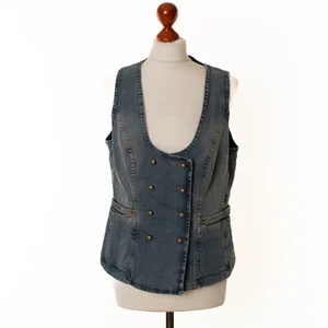 Chaqueta vaquera mujer MARC CAIN azul chaleco talla N5 / 42 3999 - Imagen 1 de 8