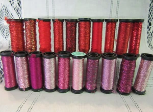 20 Kreinik Metálico ROJOS ROSAS Trenzas Mezcla Filamento Cinta Hilo SIN ETIQUETAS - Imagen 1 de 9