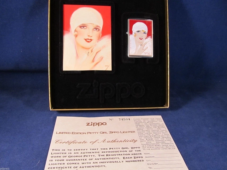 Винтажная зажигалка Zippo серии Petty Girl от George Petty «красная» как новая в футляре A8 - Изображение 1 из 1
