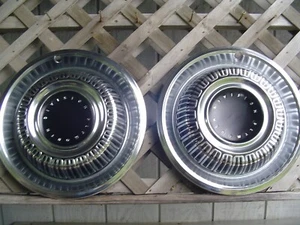 TWO 1969 69 PLYMOUTH FURY BELVEDERE SATELLITE ROAD RUNNER HUBCAPS WHEEL COVERS - Picture 1 of 10