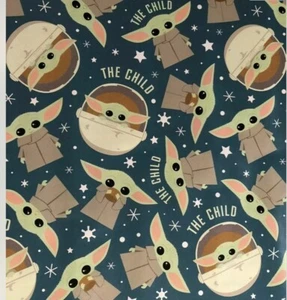 Baby Yoda Christmas Gift Wrapping Paper 4 Yards 40 Sq Ft 1 Roll - Picture 1 of 1