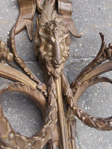 A Pair of Louis XVI style wall lights Bronze 2-Arm Wall Sconces- 19th Century Cover