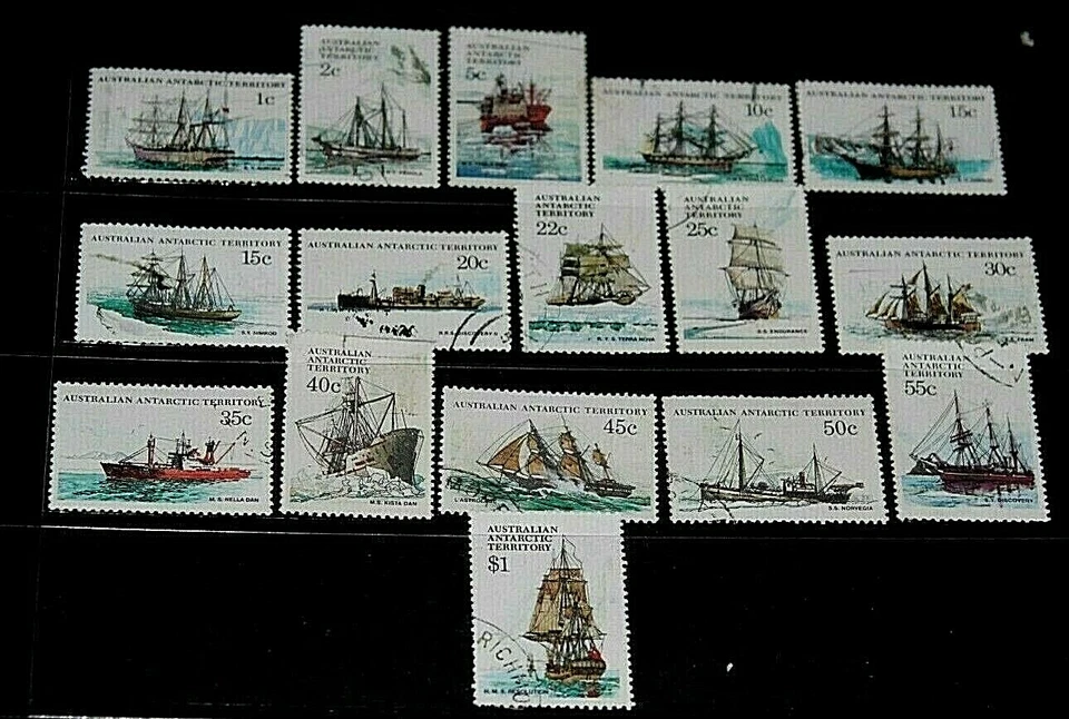 JUEGO DE 16 BARCOS ANTÁRTICOS AT 1979 MUY FINOS F/U Foto 1 de 1
