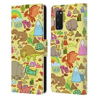 HEAD CASE DESIGNS PREHISTORIC PATTERNS LEATHER BOOK CASE FOR SAMSUNG PHONES 2 - Image 1 of 4