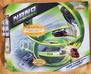 Nano Speed Super Vert Crash Race Track Set with Micro Cars Motorized - Picture 1 of 3