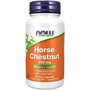 NOW Foods Horse Chestnut 300 mg 90 Veg Capsules, Circulatory Support, Rutin - Picture 1 of 7