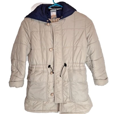 Vtg MIGHTY MAC Toggle Duffle Coat Parka OUT O' GLOUCESTER SIZE 46 2XL Beige Hood - Image 1 of 4