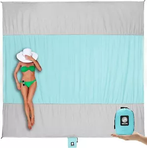 Beach Blanket Sandproof Waterproof, Extra Large Beach Mat, Oversized & Compact - Picture 1 of 8
