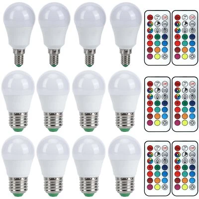 45W LED RGB Bulb Light Colorful Changeable Remote Control Lamp For Bedroom - Image 1 of 4