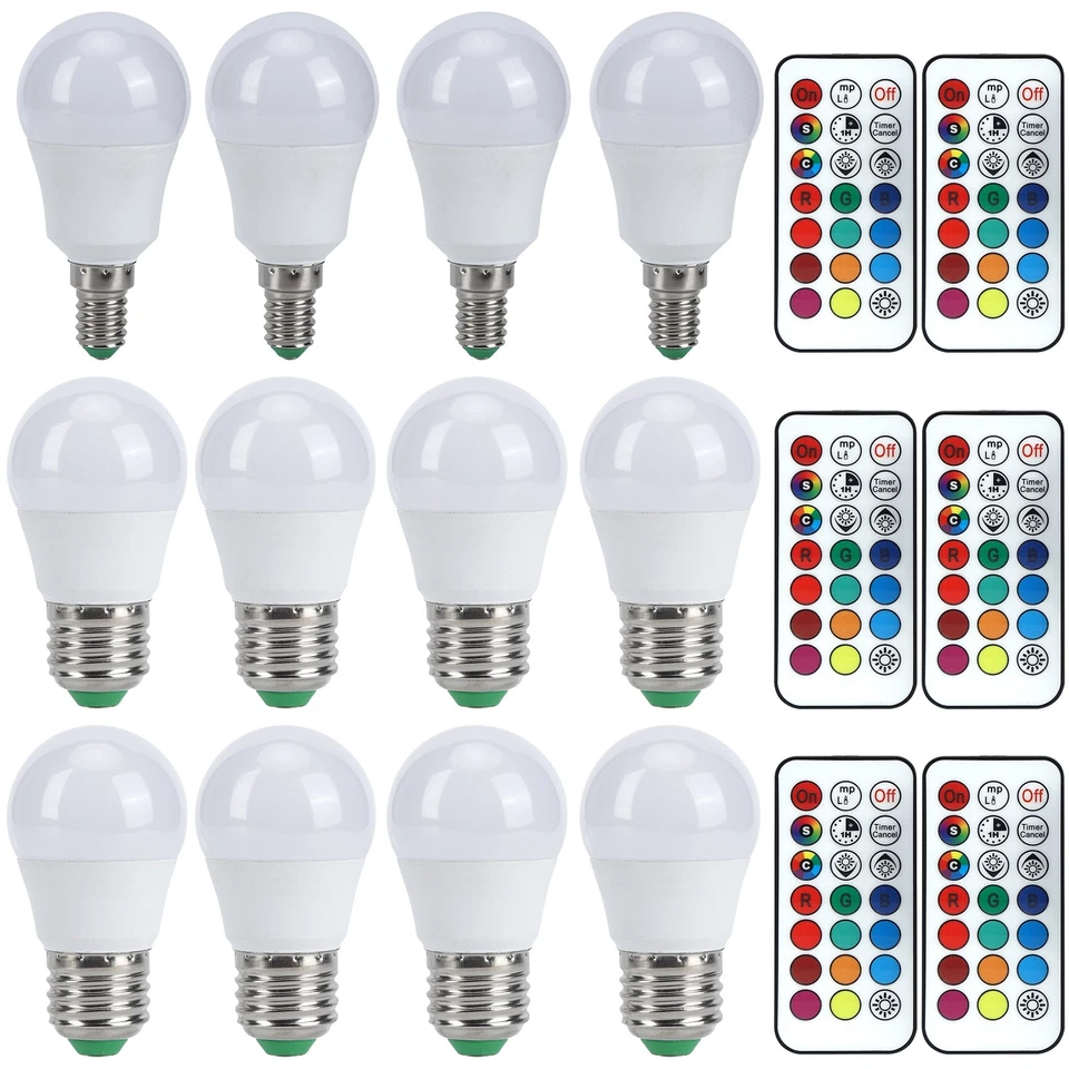 45W LED RGB Bulb Light Colorful Changeable Remote Control Lamp For Bedroom - Image 1 of 4