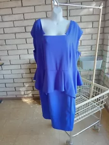 Lane Bryant Purple Short Sleeve Dress, Women's Plus Size 24 - Picture 1 of 14