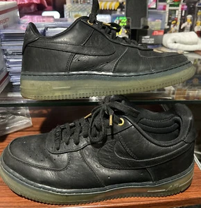 Nike Air Force 1 CMFT Lux Low Black Gold Shoes 805300-001 Mens Size 9 Ostrich🔥 - Picture 1 of 9
