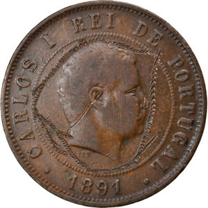 [#834802] Coin, Portugal, 20 Reis, 1891, VF, Bronze, KM:533