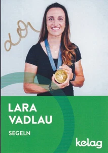 Lara VADLAU - Österreich, Gold Olympia 2024 Segeln, Original-Autogramm! - Picture 1 of 1